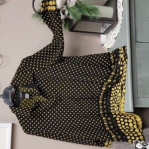 Black w/Yellow polka dots Ali Miles Top